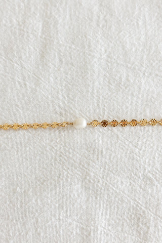 Hammered City Pearl Anklet