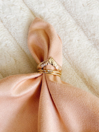 Chevron Floral Ring