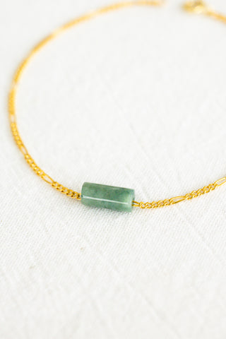 Cylinder Jade Anklet