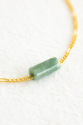 Cylinder Jade Anklet