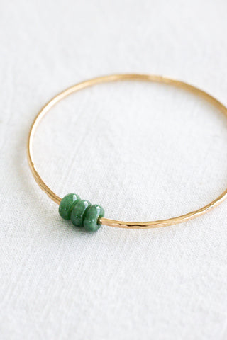 Triple Donut Jade Bangle