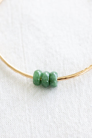 Triple Donut Jade Bangle