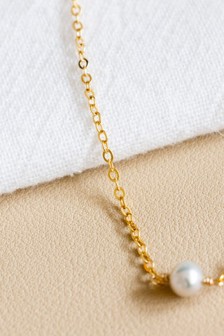 Silver Potato Pearl Necklace