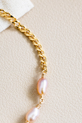 Small Pikake & Pink Pearl Endless Bracelet