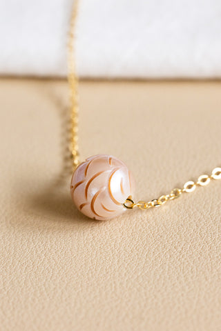 Carved Edison Pearl Necklace