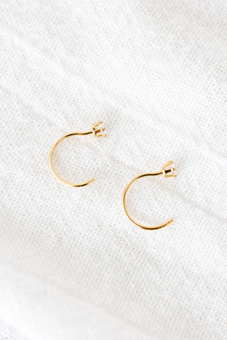 Birthstone Loop Earrings