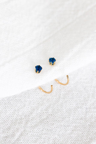 Birthstone Loop Earrings