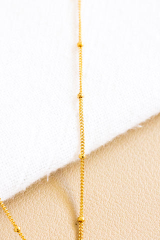 Sunrise Shell & Round Pearl Boxy Beam Necklace