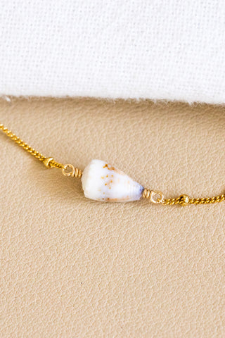 Brown Spotted Dwarf Cone Boxy Beam Bracelet