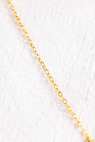 Hebrew Shell Fragment & Stacked Button Pearls Drop Necklace