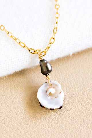 Drupe Fragment & Keshi Tahitian Pearl Necklace