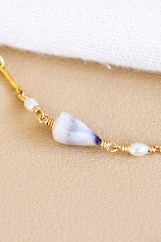 Dwarf Cone & Mini Rice Pearl Jay Bracelet