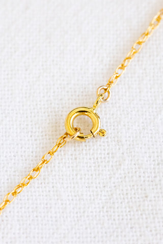 Double Button Pearl & Olive-Green Cone Mona Necklace