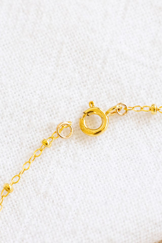 Round Silver Pearl Beam Bracelet