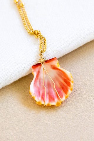 Multicolor Sunrise Shell Anela Necklace