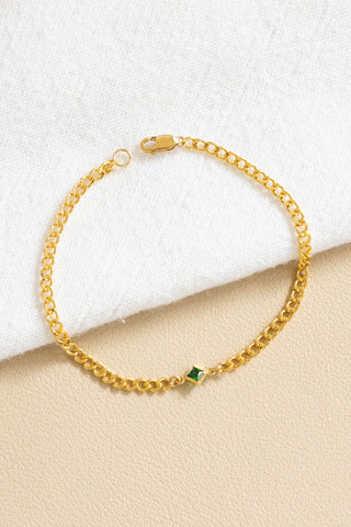 CZ Emerald Diamond Endless Bracelet