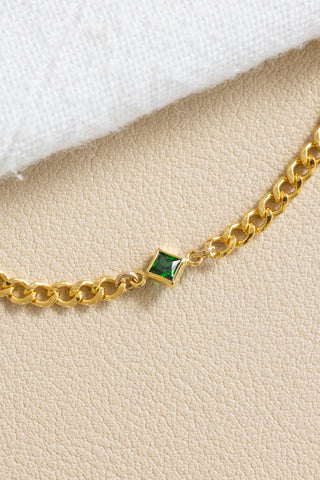 CZ Emerald Diamond Endless Bracelet