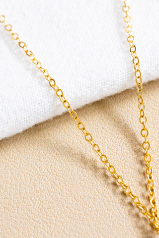 Abbreviated Cone Shell Fragment & Double Mini Light Pink Rice Pearl Necklace