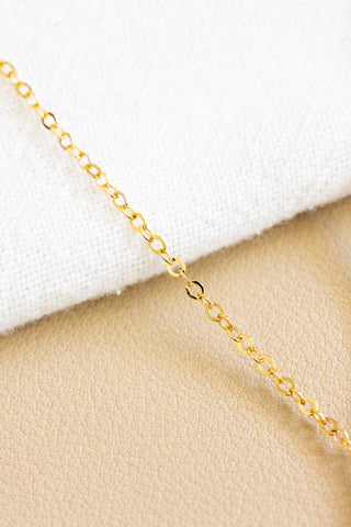 Stamped Plumeria & Button Pearl Necklace