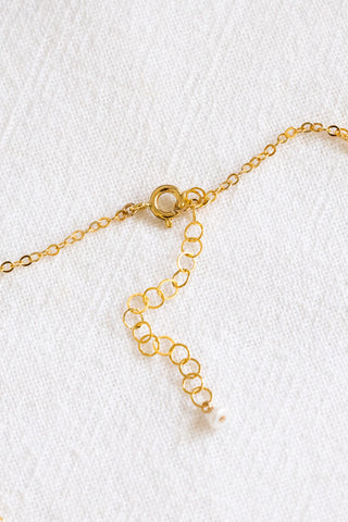 Triple Mini Button Pearl Sunrise Shell Necklace