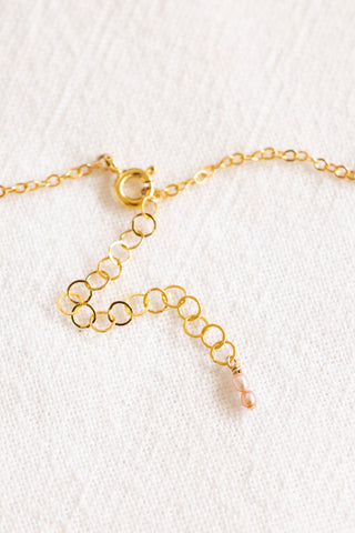 Pink Freshwater Pearl Sunrise Shell Charm Necklace