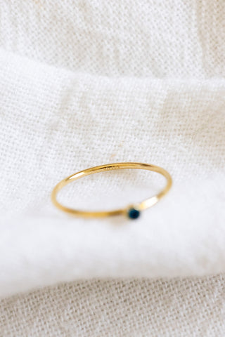 CZ Ocean Blue Stacking Ring