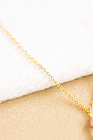 Double Pink Pearl & Puka Shell Necklace