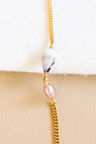 Dwarf Cone & Pink Pearl Sunset Bracelet