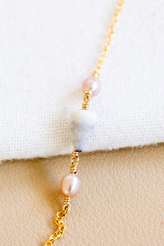 Dwarf Cone & Pink Pearl Mona Bracelet