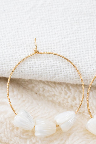 Triple Pikake Twisted Hoops