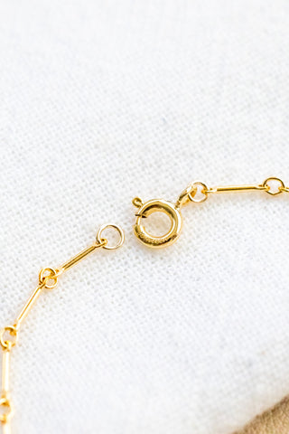 CZ Peridot Heart Bar Bracelet