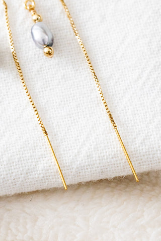 Keshi Tahitian Pearl & Bead U Box Ear Threaders