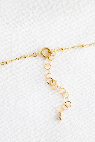 Large Dark Keshi Tahitian Pearl, Small Pearl, & Bead Beam Necklace