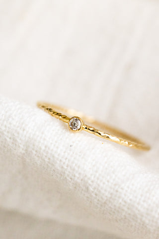 CZ Twisted Stacking Ring