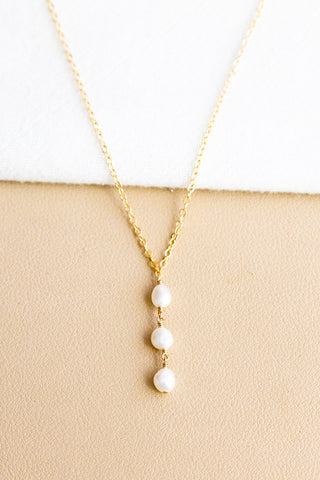 Triple Stacked Keshi Pearl Necklace