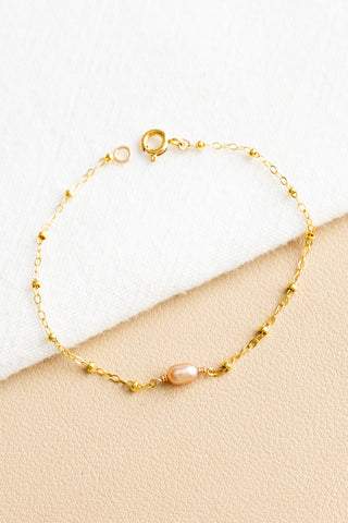 Pink Pearl Beam Bracelet