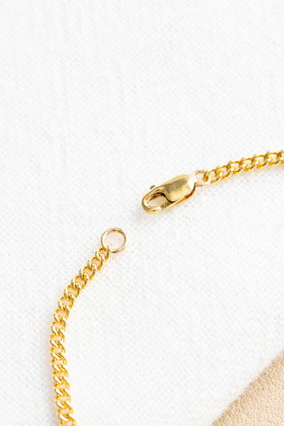 GF White Opal Heart Curb Bracelet