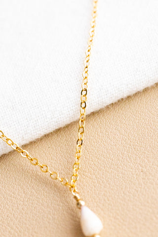 Double Stacked Dwarf Cone Shell & Bead Necklace