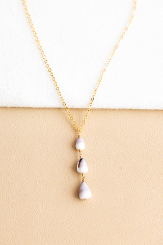 Triple Stacked Dwarf Cone Shell Necklace