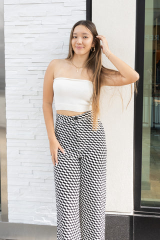 Black/White Checkered Pants