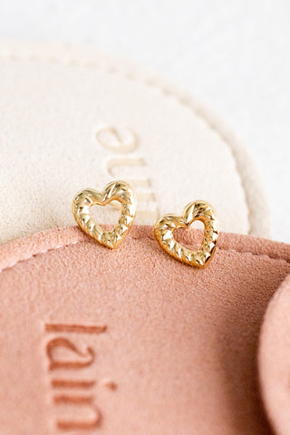 Braided Heart Studs