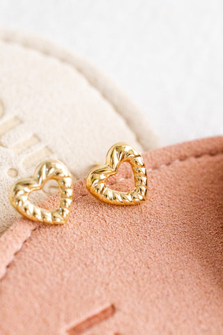 Braided Heart Studs