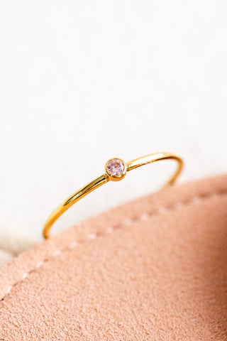 Pink CZ Stacking Ring