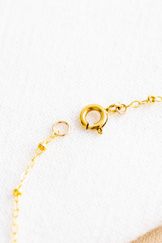 CZ Garnet Bubble Heart Beam Bracelet