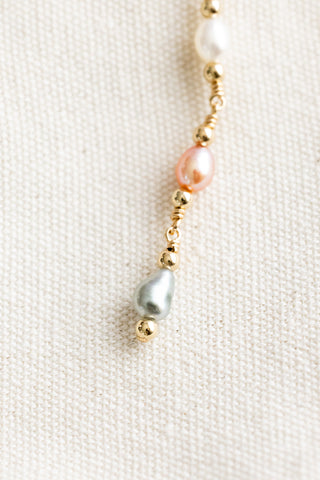 Triple Stacked Pearl & Bead Mix Necklace