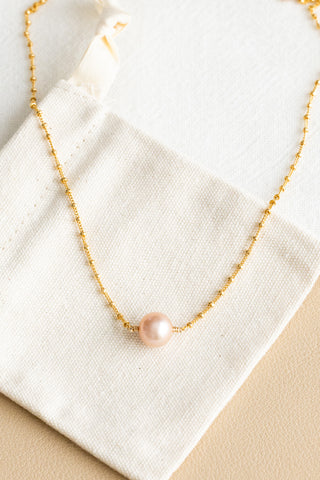 Light Pink Edison Pearl Mini Anela Necklace