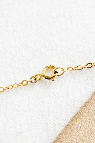 In-Line Mini Pink Button Pearl Necklace