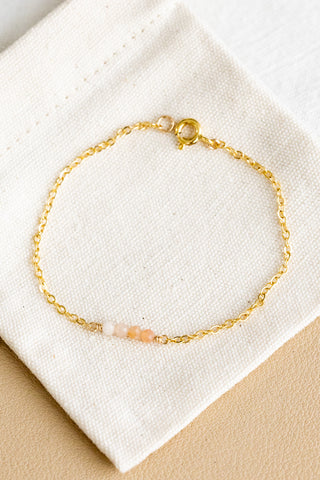 In-Line Sunstone Gradient Bracelet