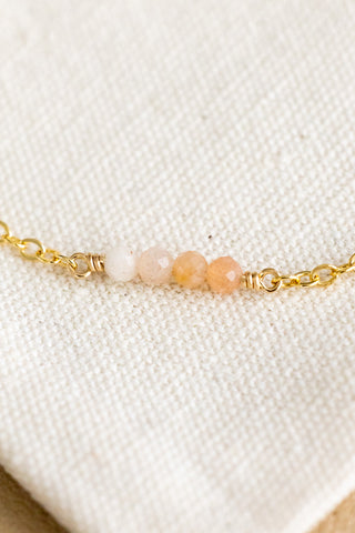 In-Line Sunstone Gradient Bracelet