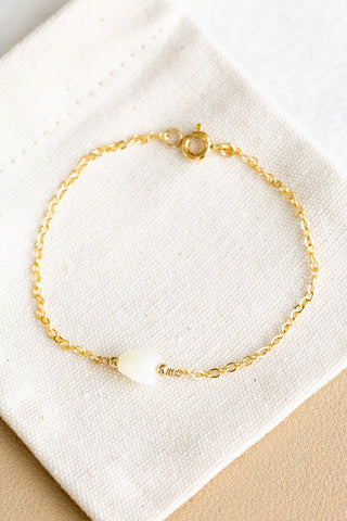 MOP Pikake & Bead Bracelet